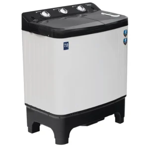 Midea 7 Kg Semi Automatic Top Load Washing Machine Black White MWMSA070PPG(KW) with IPX4 Protection & Thermal Protection | 2 Year Warranty