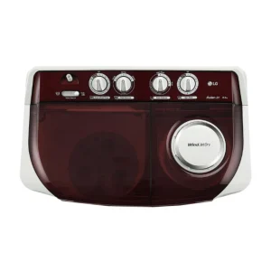LG 8Kg Semi Automatic Top Load Washing Machine P8035SRAZA | 5 Star | Roller Jet Pulsator | Burgundy