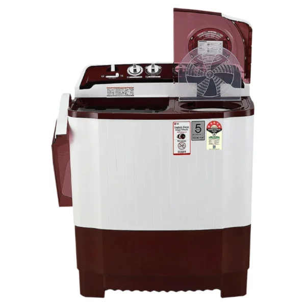 LG 8Kg Semi Automatic Top Load Washing Machine P8035SRAZA | 5 Star | Roller Jet Pulsator | Burgundy