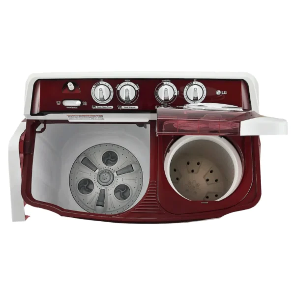 LG 8Kg Semi Automatic Top Load Washing Machine P8035SRAZA | 5 Star | Roller Jet Pulsator | Burgundy
