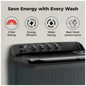 LLOYD 7 Kg Semi-Automatic Washing Machine GLWS705ARDVG | 5 Star Energy Rating | Swift Dry | Magic Filter | 5 Year Motor Warranty