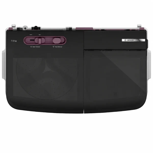 Bosch Washing Machine Series 4, Semi-Automatic Toploader 7.5 kg 1300 RPM (WJP752V0IN)- Wine Bosch Washing Machine Series 4, Semi-Automatic Toploader 7.5 kg 1300 RPM (WJP752V0IN)- Wine