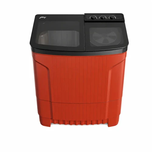 Godrej 8 Kg Semi Automatic Washing Machine with PowerMax Wash Motor, 5 Star Rating, Tri-Roto Scrub Pulsator, Rustproof Body – WS EDGE ULT 80 5.0 DB2M CSRD Crystal Red (2025 Model)