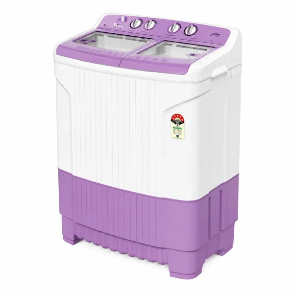 Godrej 8 Kg Semi Automatic Washing Machine WS EDGE 80 5.0 TB3 M LVDR Lavender | 5 Star Energy Efficient Washer