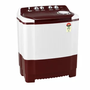 LG 7.5 Kg Semi Automatic Washing Machine | Roller Jet Pulsator | Wind Jet Dry | 5 Star Energy Rating | Burgundy