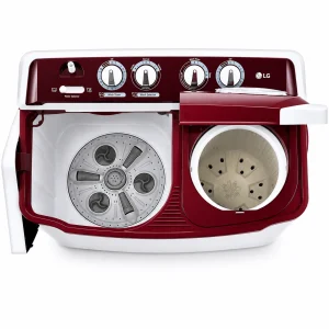 LG 7.5 Kg Semi Automatic Washing Machine | Roller Jet Pulsator | Wind Jet Dry | 5 Star Energy Rating | Burgundy