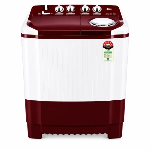 LG 7.5 Kg Semi Automatic Washing Machine | Roller Jet Pulsator | Wind Jet Dry | 5 Star Energy Rating | Burgundy