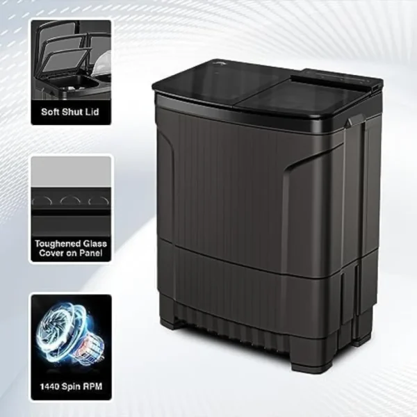 Godrej WSEDGE ULT 90 5.0 DB2M CSGR 9 Kg Washing Machine Tri-Roto Scrub Pulsator (2) Godrej WSEDGE ULT 90 5.0 DB2M CSGR 9 Kg Washing Machine | Tri-Roto Scrub Pulsator