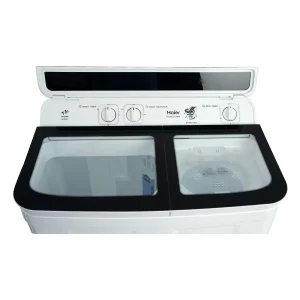 Haier 7 Kg Semi-Automatic Washing Machine With Toughened Glass HTW70-178BKN