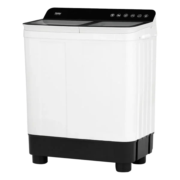 Haier 7 Kg Semi-Automatic Washing Machine With Toughened Glass HTW70-178BKN