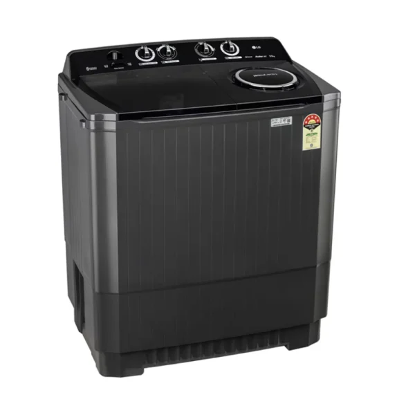 LG 8.5 Kg Semi Automatic Top Load Washing Machine P8535SLMZ | 5 Star, Roller Jet Pulsator, Wind Jet Dry – Full Black