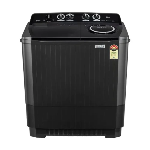 LG 8.5 Kg Semi Automatic Top Load Washing Machine P8535SLMZ | 5 Star, Roller Jet Pulsator, Wind Jet Dry – Full Black
