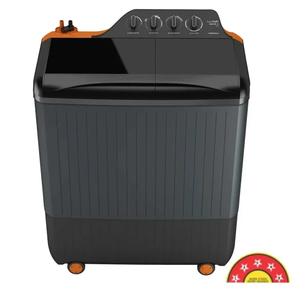 Lloyd 9 Kg 5 Star Semi-Automatic Top Load Washing Machine GLWMS90HVGEX | 1300 RPM | Orange & Grey Lloyd 9 Kg 5 Star Semi-Automatic Top Load Washing Machine GLWMS90HVGEX | 1300 RPM | Orange & Grey