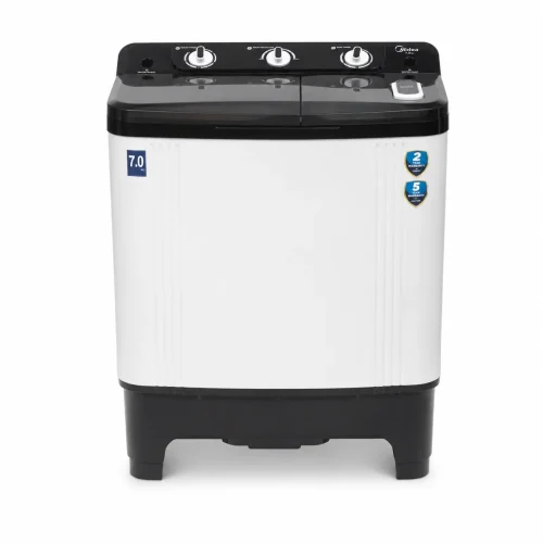 Midea 7 Kg Semi Automatic Top Load Washing Machine Black White MWMSA070PPG(KW) with IPX4 Protection & Thermal Protection | 2 Year Warranty Midea 7 Kg Semi Automatic Top Load Washing Machine Black White MWMSA070PPG(KW) with IPX4 Protection & Thermal Protection | 2 Year Warranty