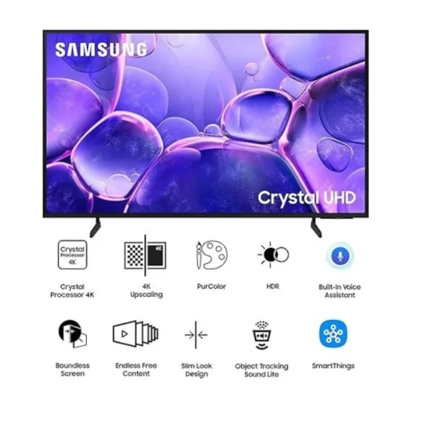 Samsung 55 Inch Smart TV with Crystal Processor 4K and SmartThings Support