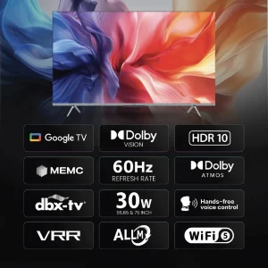Haier 65P7GT-P 65 Inch 4K Ultra HD Smart Google TV with Dolby Vision & Atmos