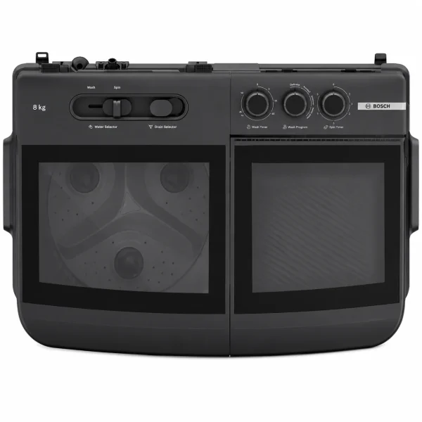 Bosch WJG803S0IN 8 kg Semi-Automatic Washing Machine with Hard Water Wash | Black Bosch WJG803S0IN 8 kg Semi-Automatic Washing Machine with Hard Water Wash | Black