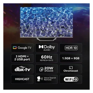 Haier H32S80FFX 32 Inch Full HD QLED Smart TV – HDR10, MEMC, Google TV