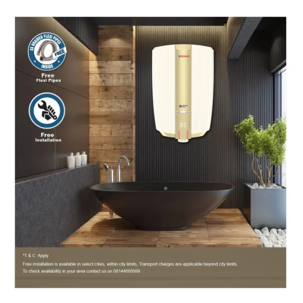 Venus Splash Pro Smart 15L Water Heater | 5 Star BEE Rated Storage Geyser Venus Splash Pro Smart 15L Water Heater | 5 Star BEE Rated Storage Geyser