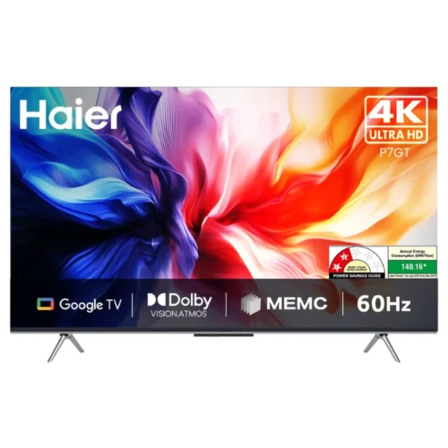 Haier 43P7GT-P 43 Inch 4K Ultra HD Smart Google TV with Dolby Vision & Atmos 43P7GT Series Grey Best Price in Kerala
