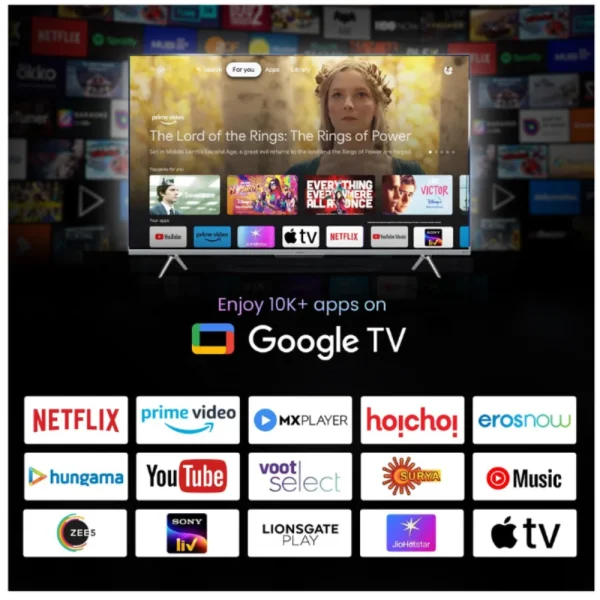 Haier 43P7GT-P 43 Inch 4K Ultra HD Smart Google TV with Dolby Vision & Atmos 43P7GT Series Grey Best Price in Kerala