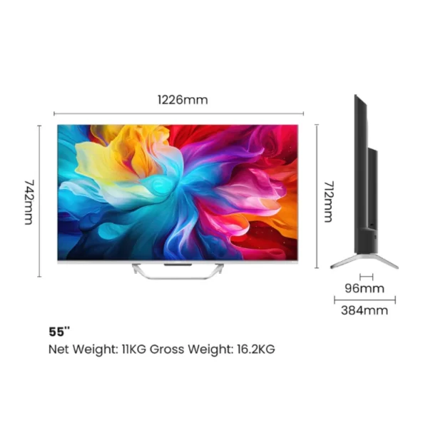 Haier 55S800QT-P 55 Inch 4K QLED Smart Google TV with Dolby Vision & Dolby Atmos 2 Year Warranty