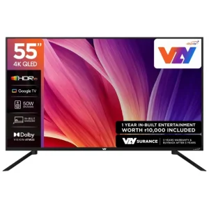 VZY X55UHQG5AV 55 Inch QLED 4K Smart Google TV with Dolby Vision Atmos & 50W Sound (1) VZY X55UHQG5AV 55 Inch QLED 4K Smart Google TV with Dolby Vision Atmos & 50W Sound