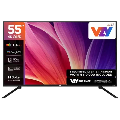 VZY X55UHQG5AV 55 Inch QLED 4K Smart Google TV with Dolby Vision Atmos & 50W Sound (1) VZY X55UHQG5AV 55 Inch QLED 4K Smart Google TV with Dolby Vision Atmos & 50W Sound