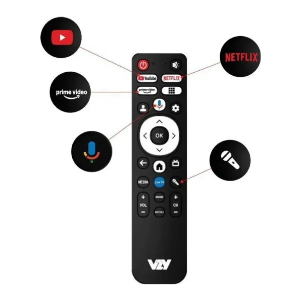 VZY X55UHQG5AV 55 Inch QLED 4K Smart Google TV with Dolby Vision Atmos & 50W Sound
