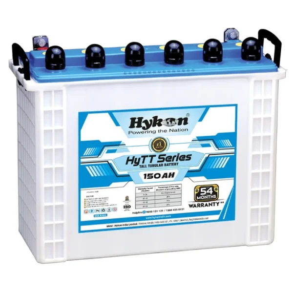 HYKON HyTT 150Ah Tall Tubular Inverter Battery | Long Backup with 54 Months Warranty