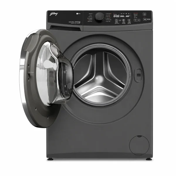 Godrej EON Regalis 9kg WF EON RGL 9014 5.0 IDCRM MT BK Front Load Washing Machine | AI-Powered 1400 RPM BLDC Motor | 5 Star Energy Rating | Steam Wash & Hygiene Care | Black Godrej EON Regalis 9kg WF EON RGL 9014 5.0 IDCRM MT BK Front Load Washing Machine | AI-Powered 1400 RPM BLDC Motor | 5 Star Energy Rating | Steam Wash & Hygiene Care | Black