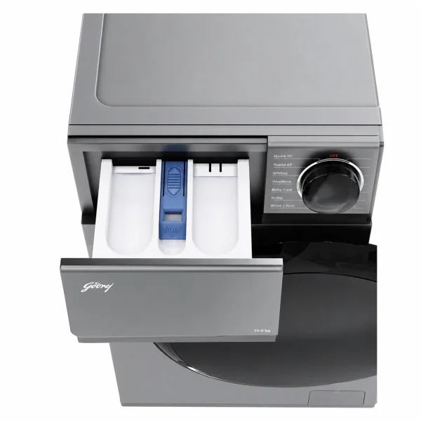 Godrej Eon Celesta 10kg WF EON CEL 1014 IEBT SL SR Front Load Washing Machine with Steam Wash, AI Technology & 1400 RPM Spin | Grey Godrej Eon Celesta 10kg WF EON CEL 1014 IEBT SL SR Front Load Washing Machine with Steam Wash, AI Technology & 1400 RPM Spin | Grey