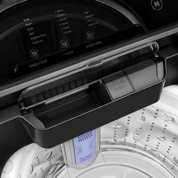 Godrej WTEON VLVT 805.0 FDTN MTBK 8 Kg 5 Star Fully Automatic Top Load Washing Machine - Black Godrej WTEON VLVT 805.0 FDTN MTBK 8 Kg 5 Star Fully Automatic Top Load Washing Machine - Black