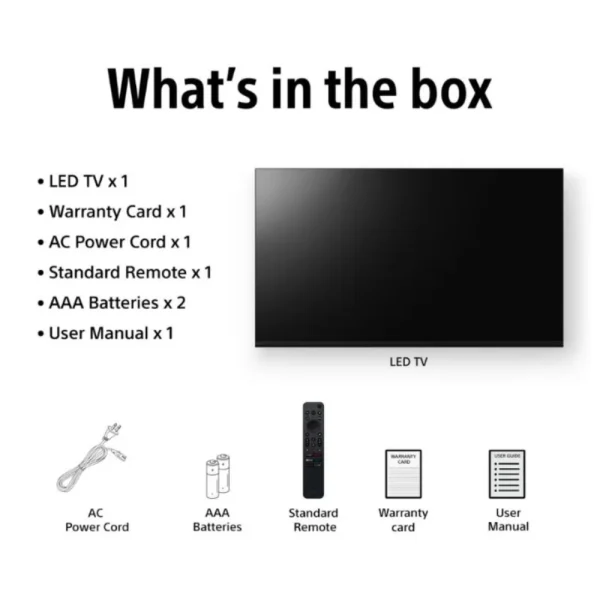Sony BRAVIA 2 43 Inch 4K Ultra HD Google TV K-43S25M2 BLACK