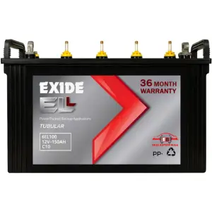 Exide 6EL150L 150Ah Short Tubular Inverter Battery | 36 Months Warranty Exide 6EL150L 150Ah Short Tubular Inverter Battery | 36 Months Warranty