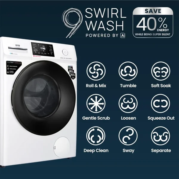 IFB Serena VXN 7012 CMS 7 Kg Fully Automatic Front Load Washing Machine with AI, WiFi & PowerSteam® | White IFB Serena VXN 7012 CMS 7 Kg Fully Automatic Front Load Washing Machine with AI, WiFi & PowerSteam® | White
