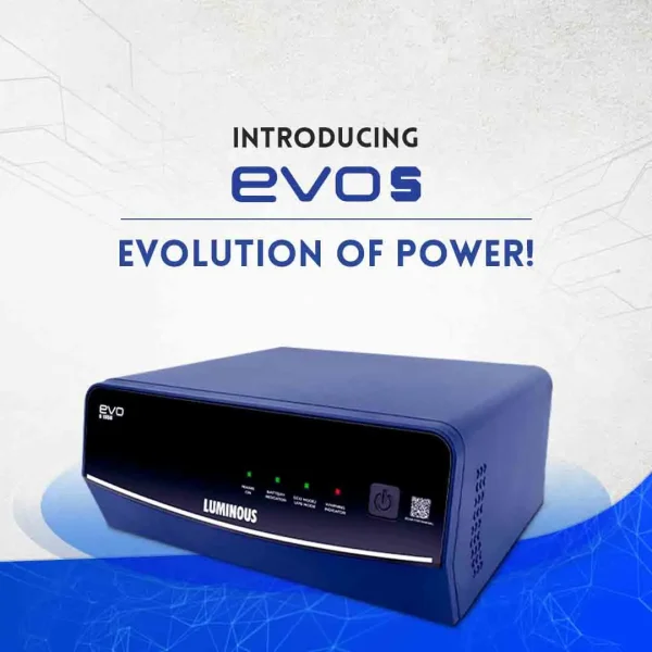 Luminous EVO S 1550 1400VA Pure Sine Wave Inverter for Home & Office Power Backup | Supports 12V Single Battery | Advanced LVFC Charging Technology Luminous EVO S 1550 1400VA Pure Sine Wave Inverter for Home & Office Power Backup | Supports 12V Single Battery | Advanced LVFC Charging Technology