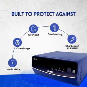 Luminous EVO S 1550 1400VA Pure Sine Wave Inverter for Home & Office Power Backup | Supports 12V Single Battery | Advanced LVFC Charging Technology Luminous EVO S 1550 1400VA Pure Sine Wave Inverter for Home & Office Power Backup | Supports 12V Single Battery | Advanced LVFC Charging Technology