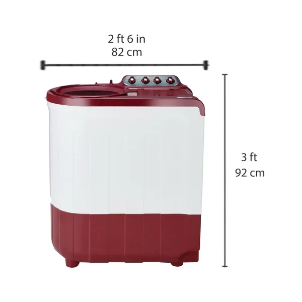 Whirlpool ACE Super Soak  Xtra 30360 8.0 8kg Semi Automatic Washing Machine | 1400 RPM Spin Dryer & TurboDry