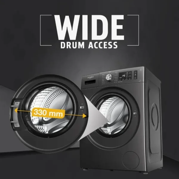 Whirlpool XS7012BWME 7 kg 5 Star Front Load Washing Machine with Built-in Heater (Grey) Whirlpool XS7012BWME 7 kg 5 Star Front Load Washing Machine with Built-in Heater (Grey)