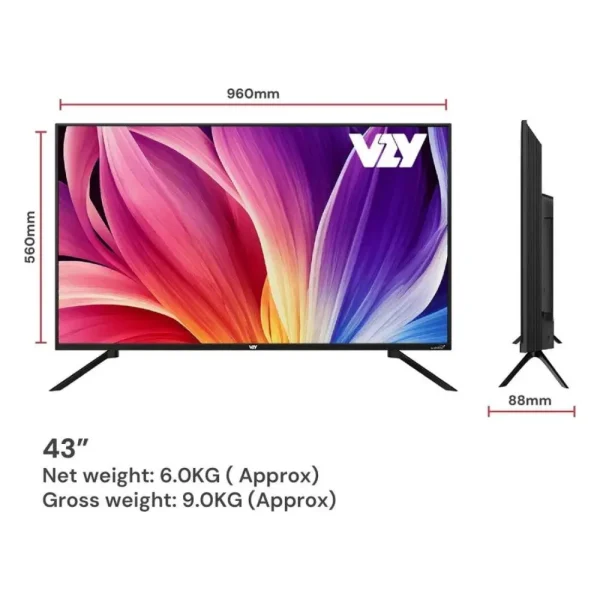 VZY X43UHQG5AV 43 Inch 4K QLED Smart Google TV with Dolby Atmos, HDR10 & Voice Remote (Year 2025), VZY X43UHQG5AV 43 Inch 4K QLED Smart Google TV with Dolby Atmos, HDR10 & Voice Remote (Year 2025),