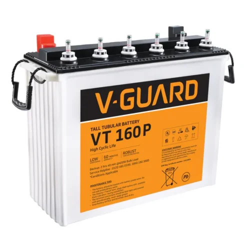 V-Guard VT 160 P Inverter Battery 152Ah Tubular Battery for Home Power Backup