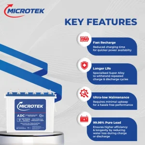 Microtek Dura Strong 160Ah Inverter Battery M1603624TT – High Performance Tall Tubular Battery Microtek Dura Strong 160Ah Inverter Battery M1603624TT – High Performance Tall Tubular Battery