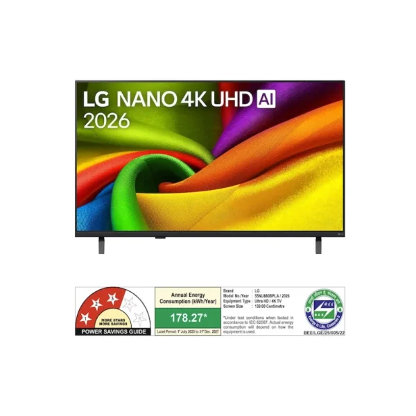 LG 55 Inch Smart TV 55NU880BPLA with α7 AI Processor 4K Gen9