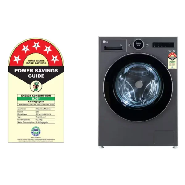 LG FX1412N9K 12kg Front Load Washing Machine | TurboWash 360° & Steam+ LG FX1412N9K 12kg Front Load Washing Machine | TurboWash 360° & Steam+