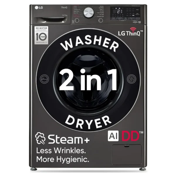 LG WD FHD1207STB 12kg Washer Dryer Combo with AI Direct Drive™ LG WD FHD1207STB 12kg Washer Dryer Combo with AI Direct Drive™
