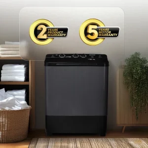 SHARP ES-SD70NB-PS 7 Kg Semi-Automatic Top Load Washing Machine with E-Spin Pulsator & 1300 RPM