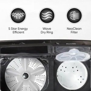SHARP ES-SD70NB-PS 7 Kg Semi-Automatic Top Load Washing Machine with E-Spin Pulsator & 1300 RPM SHARP ES-SD70NB-PS 7 Kg Semi-Automatic Top Load Washing Machine with E-Spin Pulsator & 1300 RPM