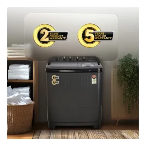 Sharp ES-SD80NB-TS 8KG Semi-Automatic Washing Machine with Quadroniq Pulsator & 5-Star Energy Rating