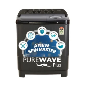 Sharp ES-SD80NB-TS 8KG Semi-Automatic Washing Machine with Quadroniq Pulsator & 5-Star Energy Rating